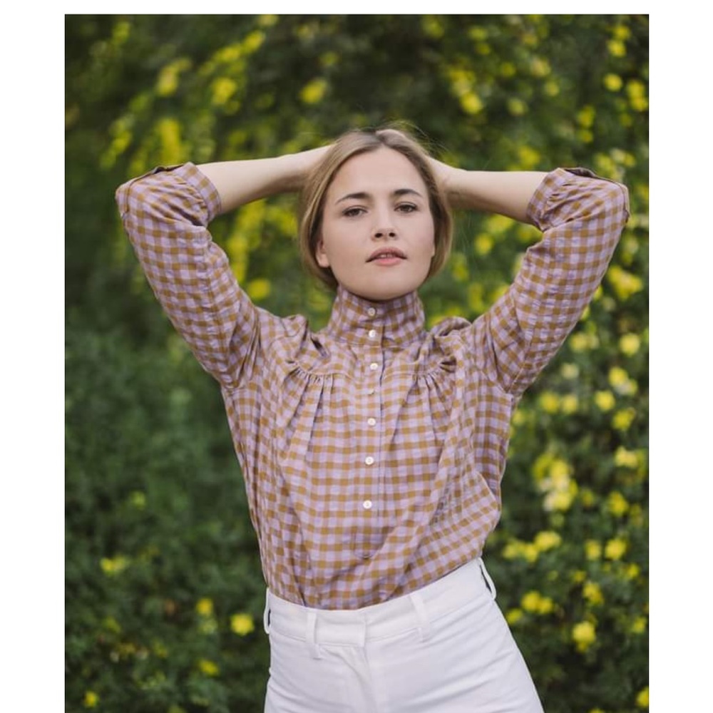 ISO Horses Atelier High Collar Blouse